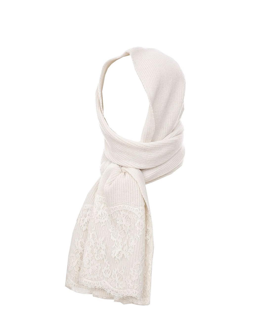 ERMANNO SCERVINO Белый шерстяной шарф, фото 1