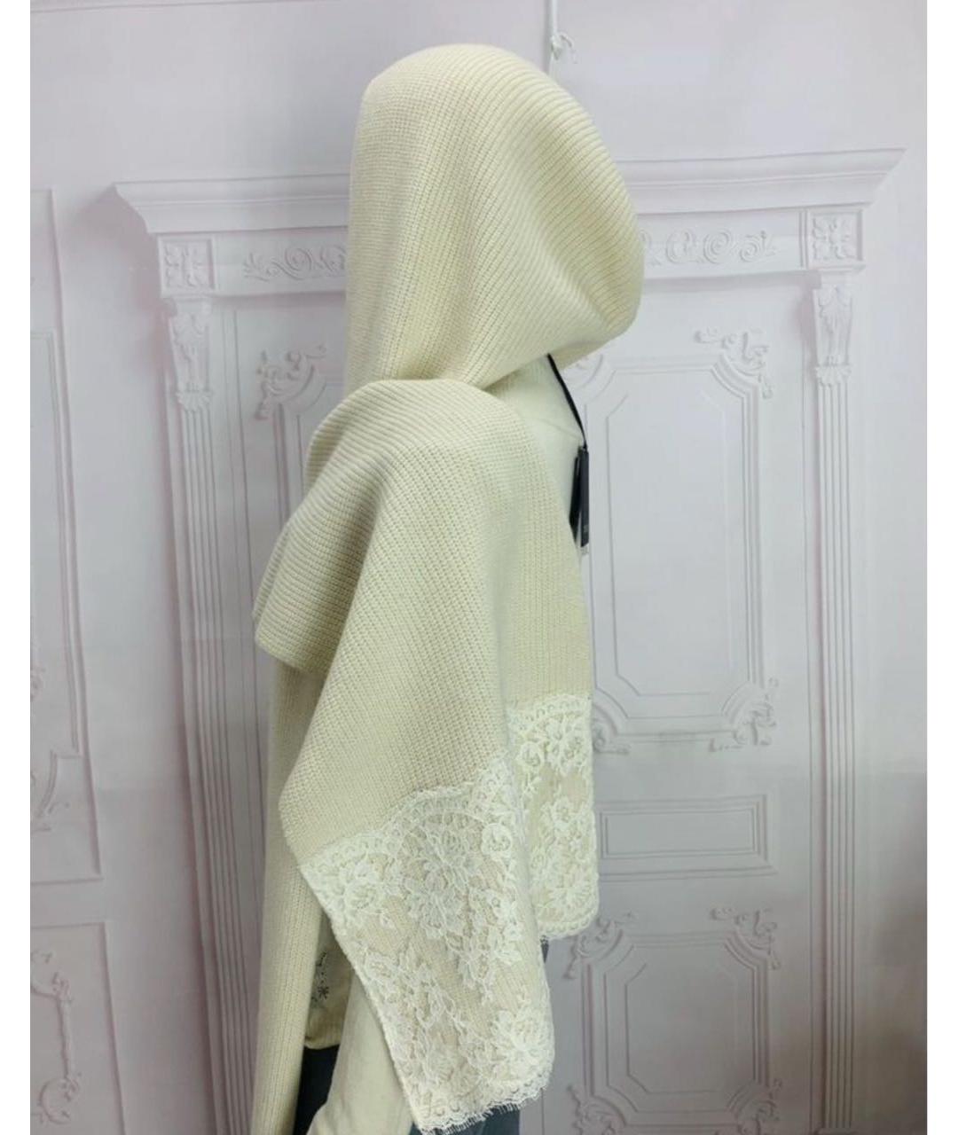 ERMANNO SCERVINO Белый шерстяной шарф, фото 8