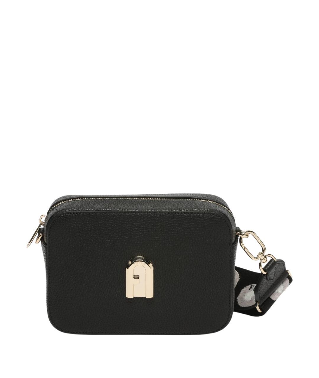 FURLA Черная кожаная сумка через плечо, фото 1