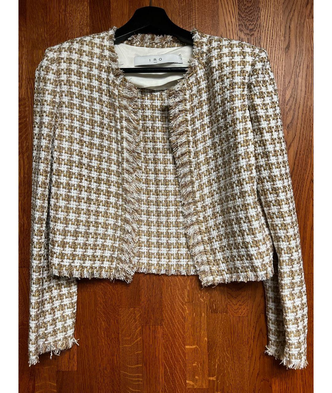 IRO Золотой полиэстеровый жакет/пиджак, фото 5