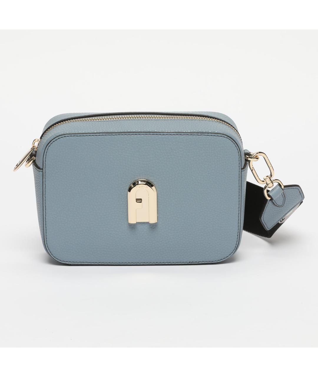 FURLA Голубая кожаная сумка через плечо, фото 8