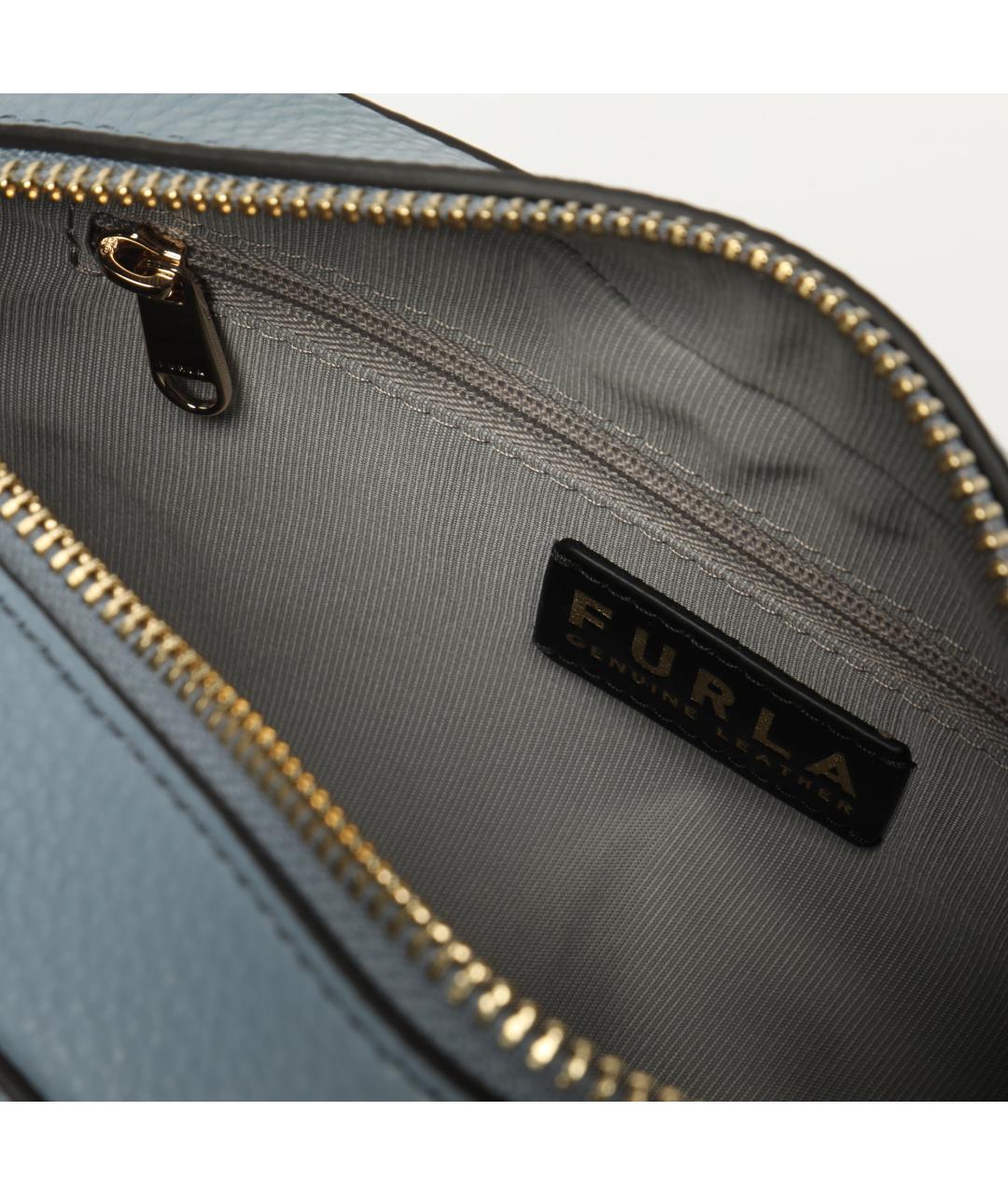 FURLA Голубая кожаная сумка через плечо, фото 4
