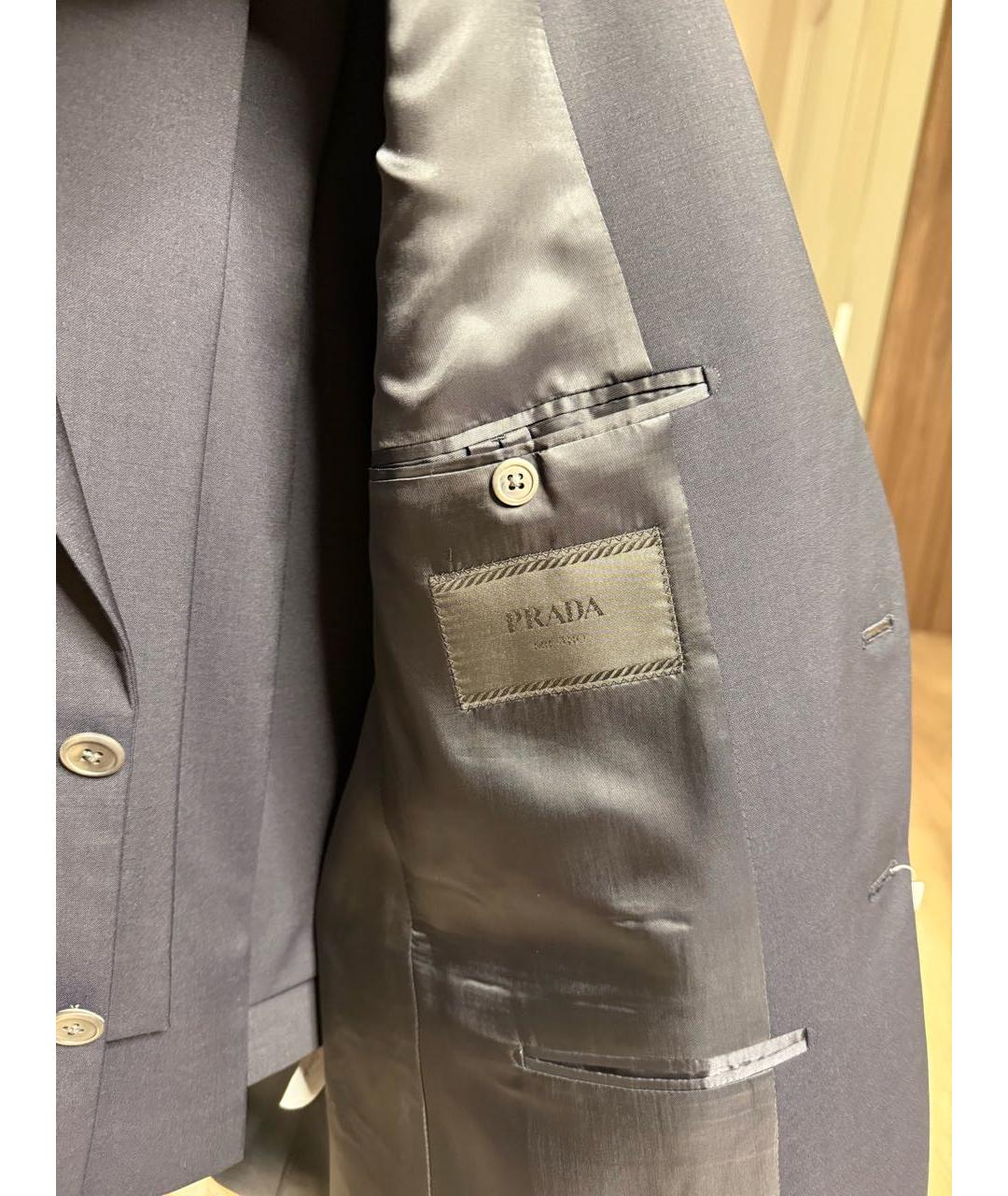 PRADA Темно-синий классический костюм, фото 6