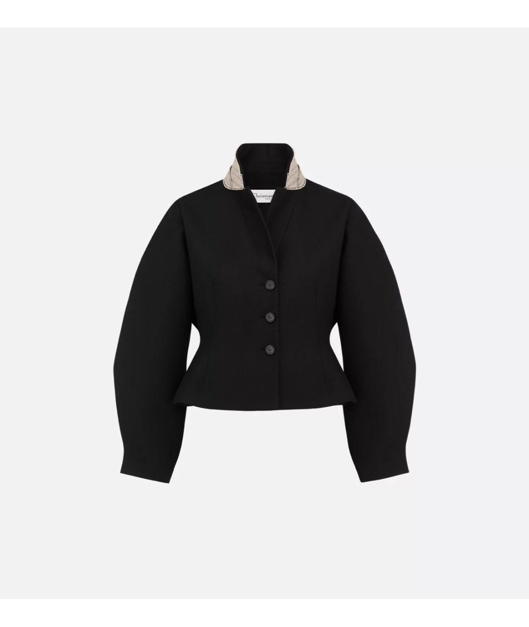 CHRISTIAN DIOR Черный шерстяной жакет/пиджак, фото 9