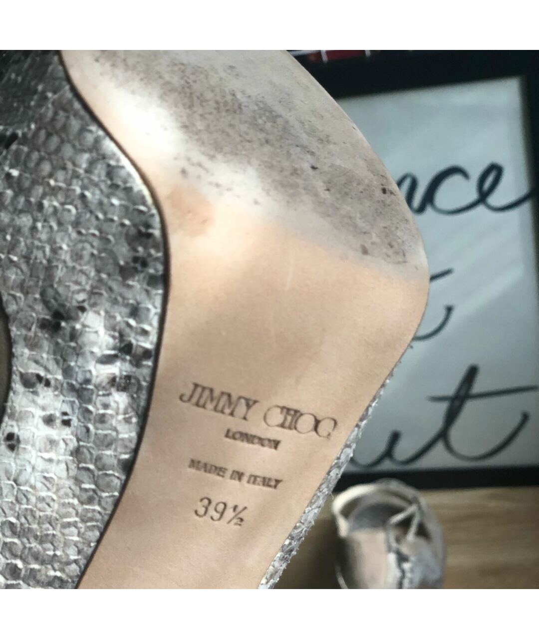 JIMMY CHOO Бежевые кожаные туфли, фото 5