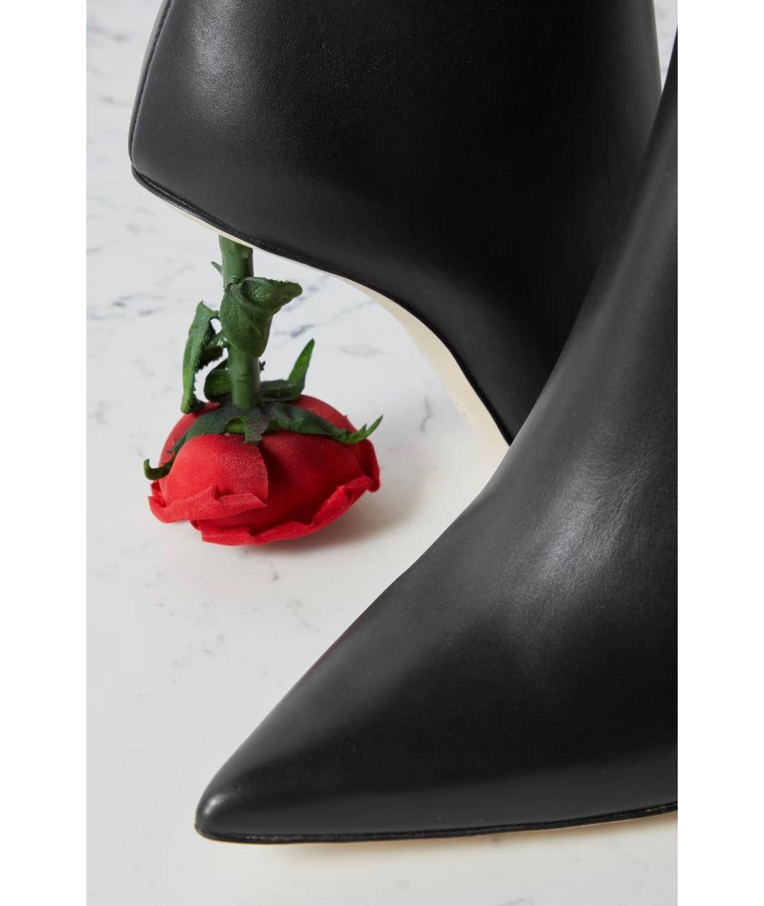 LOEWE Черные кожаные ботильоны, фото 4