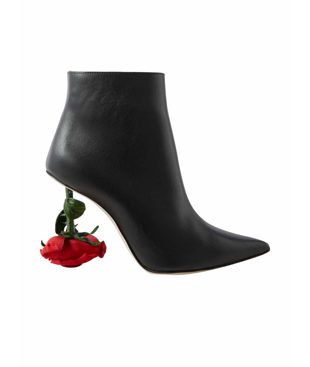 LOEWE Черные кожаные ботильоны, фото 1