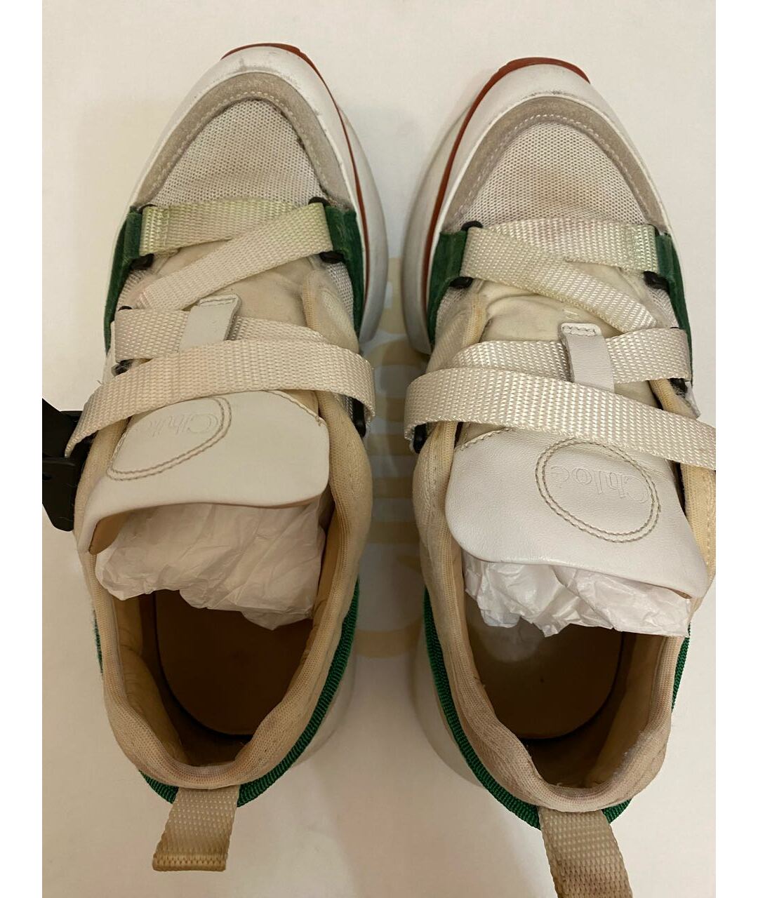 CHLOE Белые текстильные кроссовки, фото 3