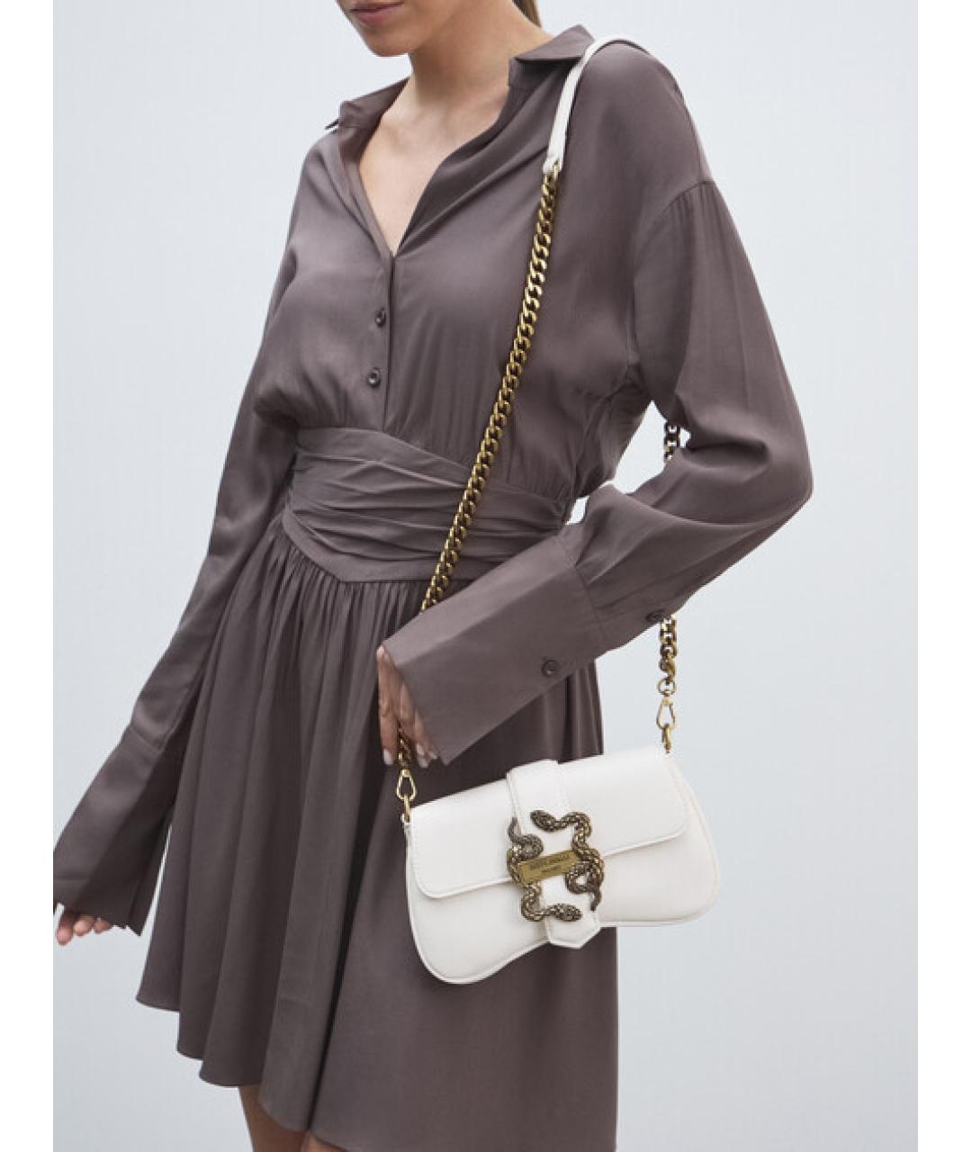 JUST CAVALLI Бежевая сумка через плечо из искусственной кожи, фото 4