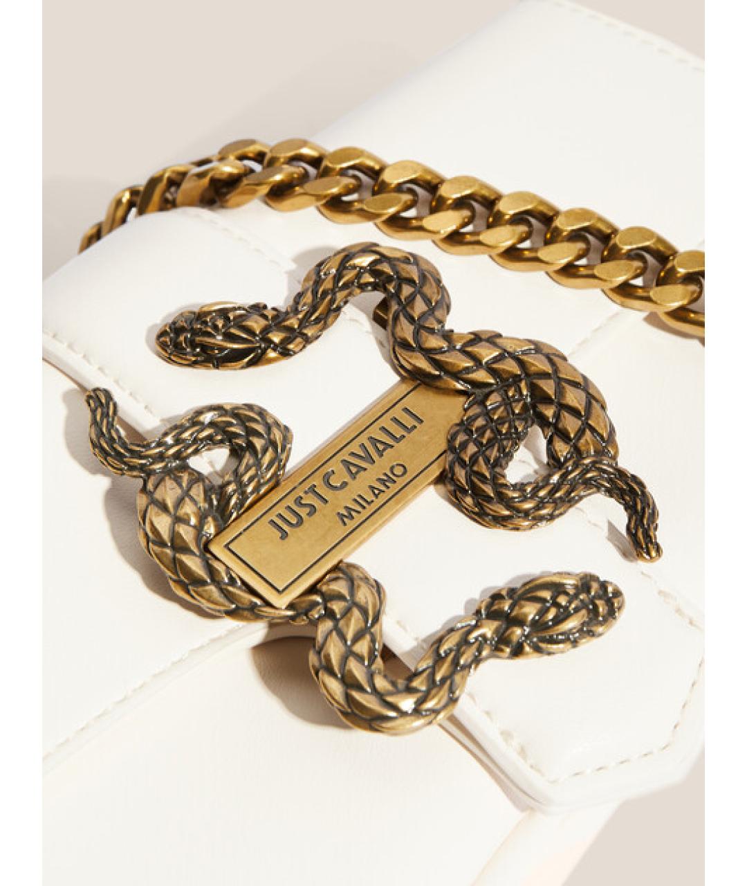 JUST CAVALLI Бежевая сумка через плечо из искусственной кожи, фото 3