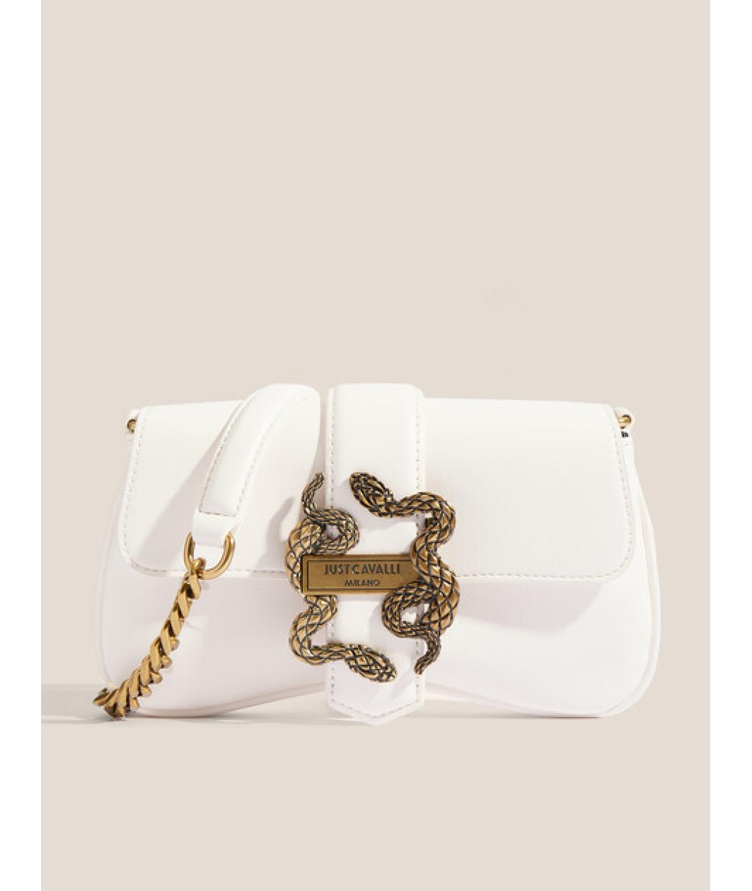 JUST CAVALLI Бежевая сумка через плечо из искусственной кожи, фото 5