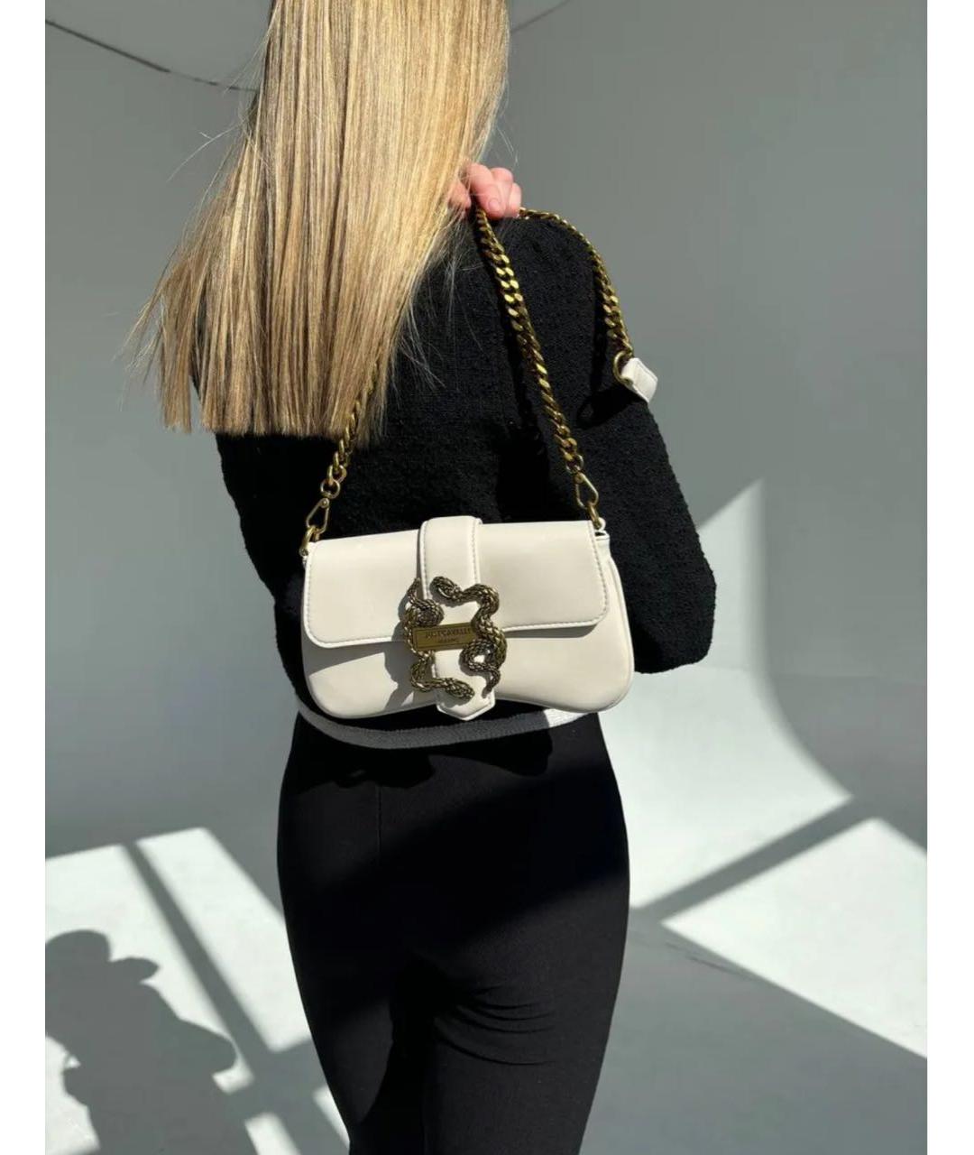 JUST CAVALLI Бежевая сумка через плечо из искусственной кожи, фото 7