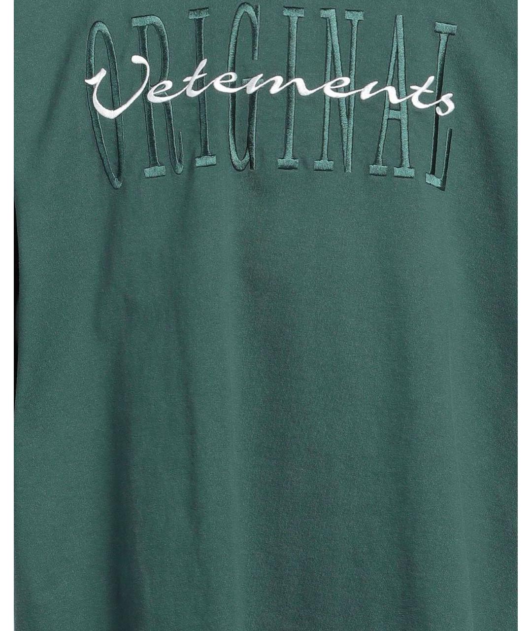 VETEMENTS Зеленая хлопковая футболка, фото 7