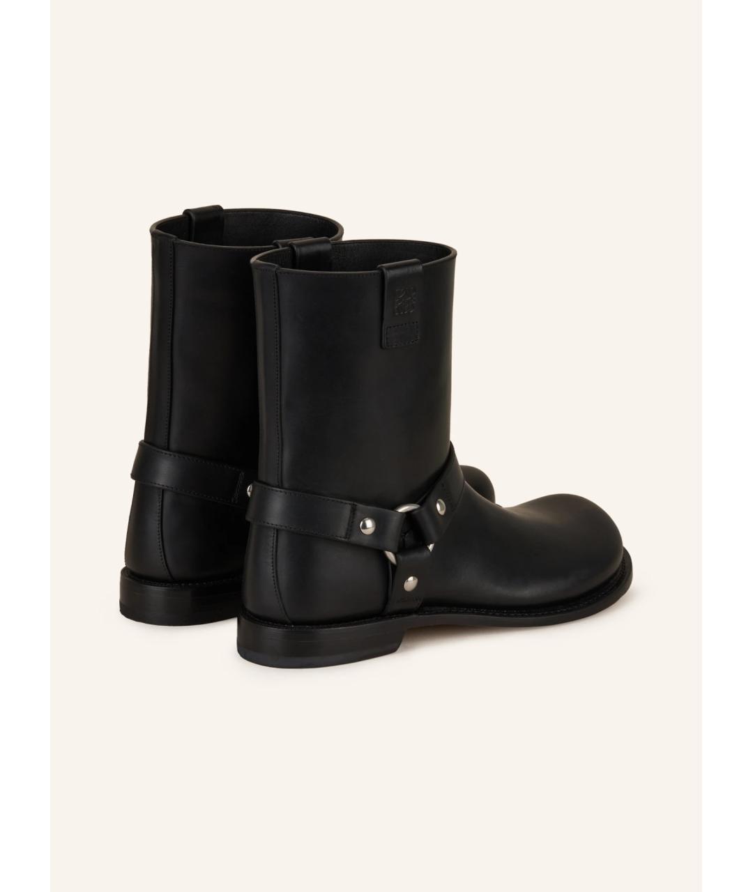 LOEWE Черные кожаные полусапоги, фото 8