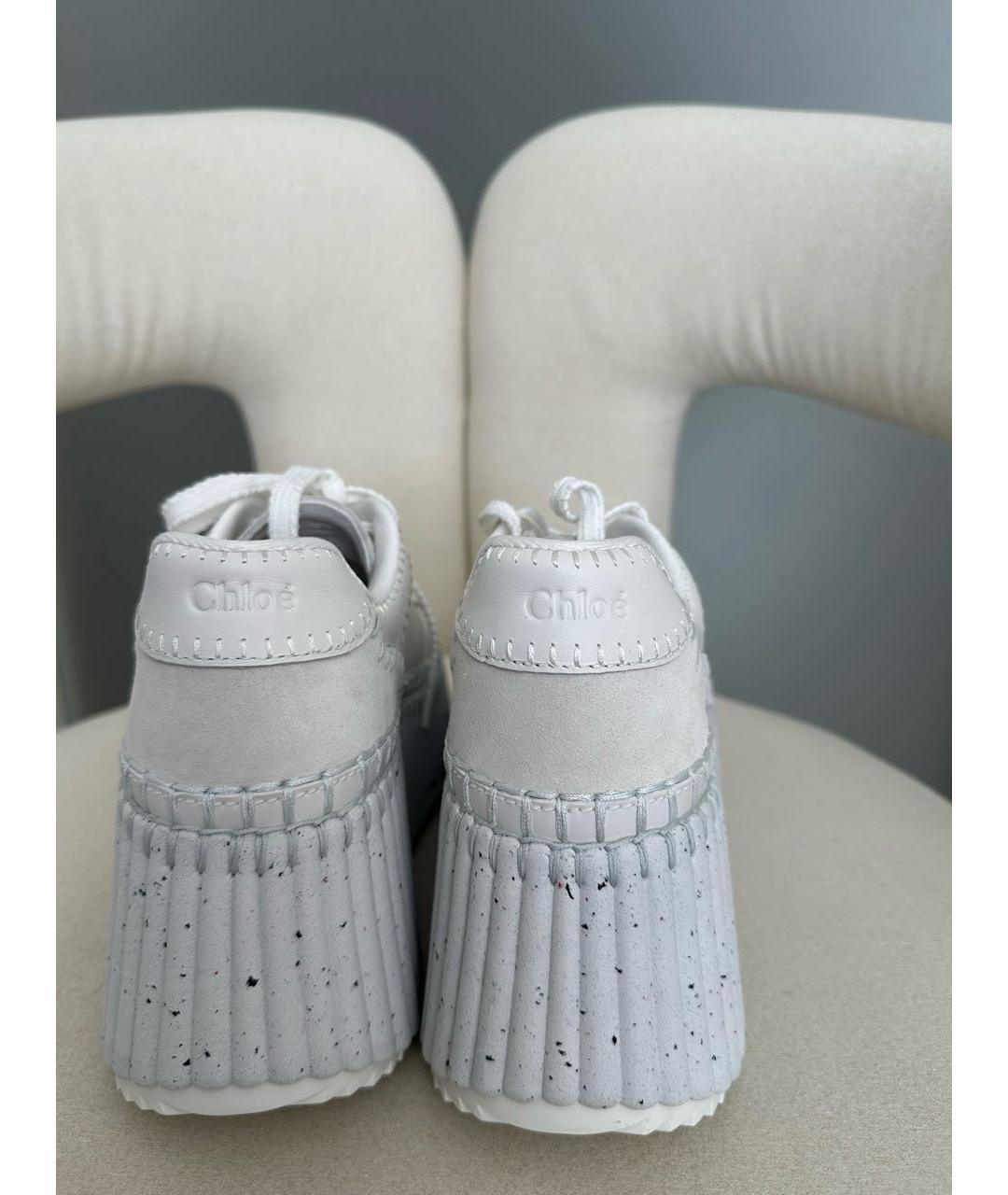 CHLOE Белые кожаные кеды, фото 4