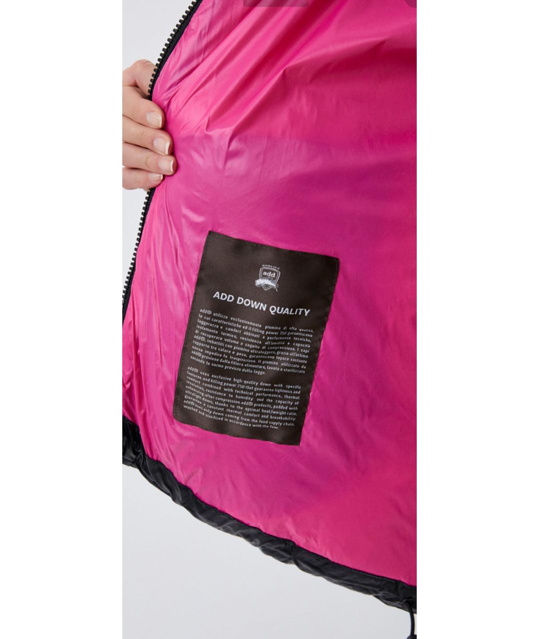 ADD Черный полиамидовый пуховик, фото 4