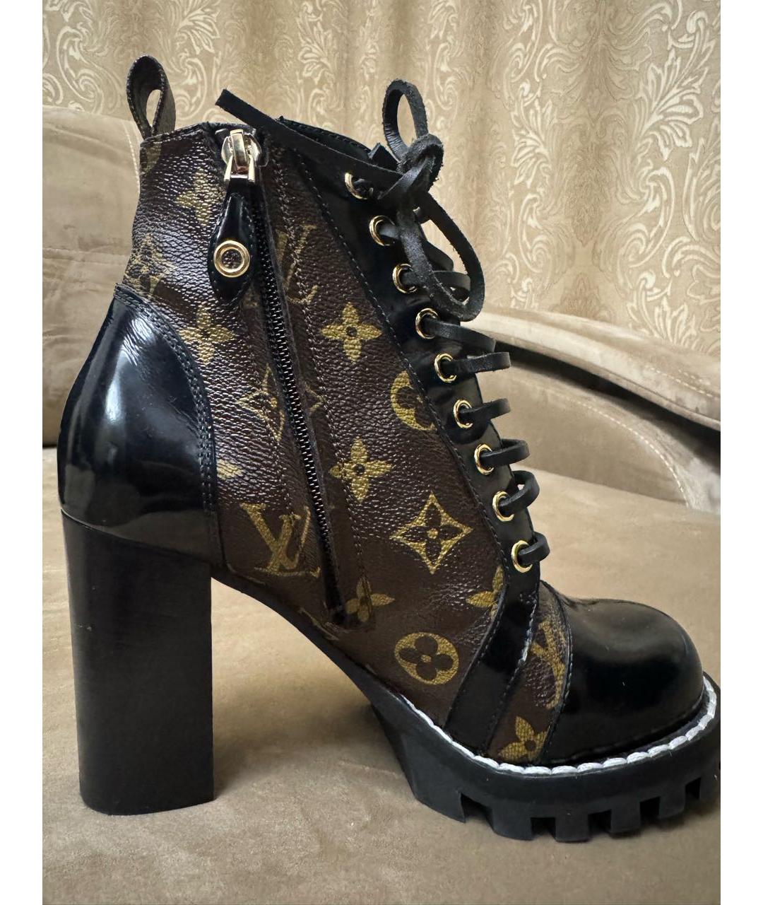 LOUIS VUITTON Коричневые ботильоны, фото 4