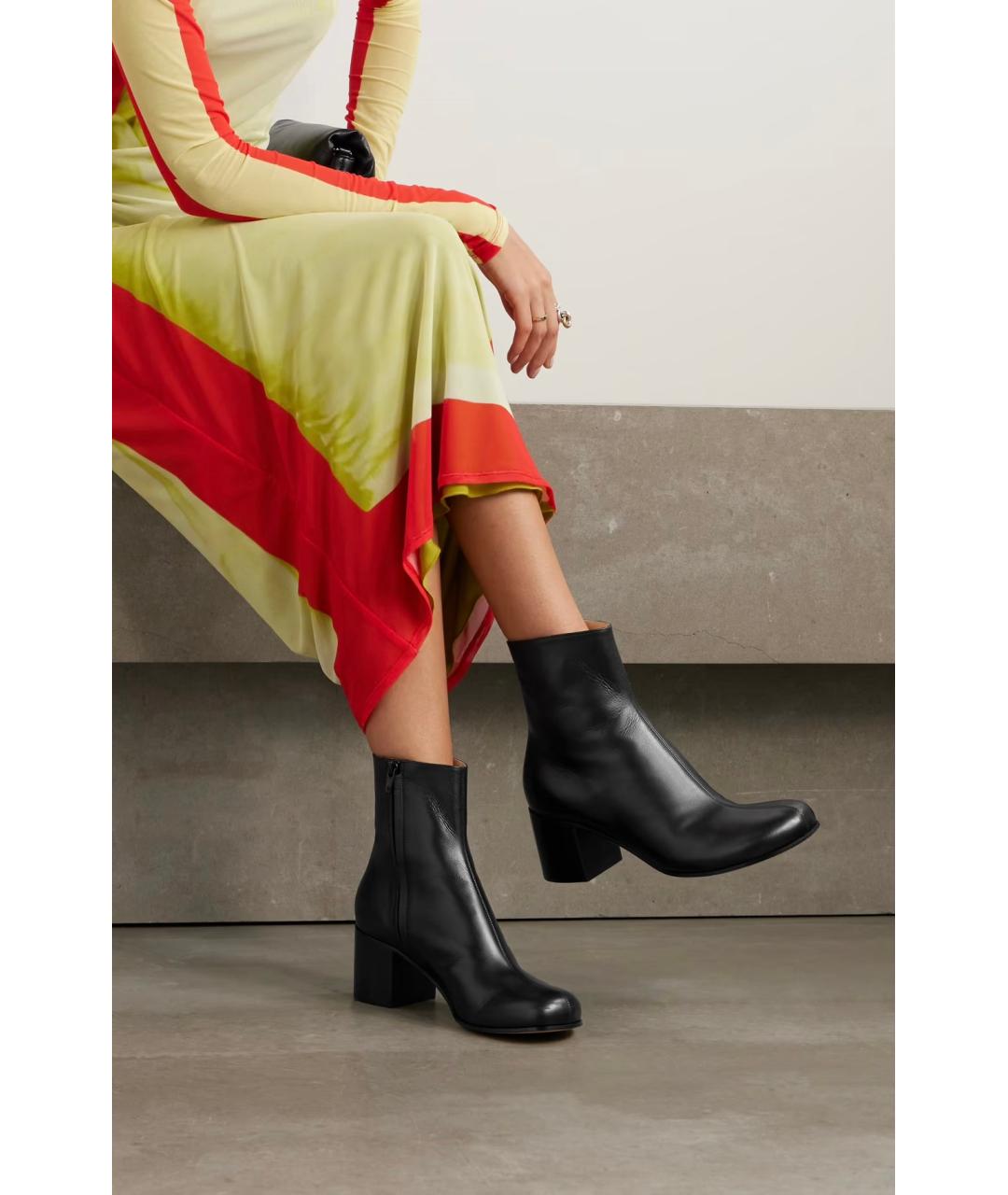 LOEWE Черные кожаные ботильоны, фото 2