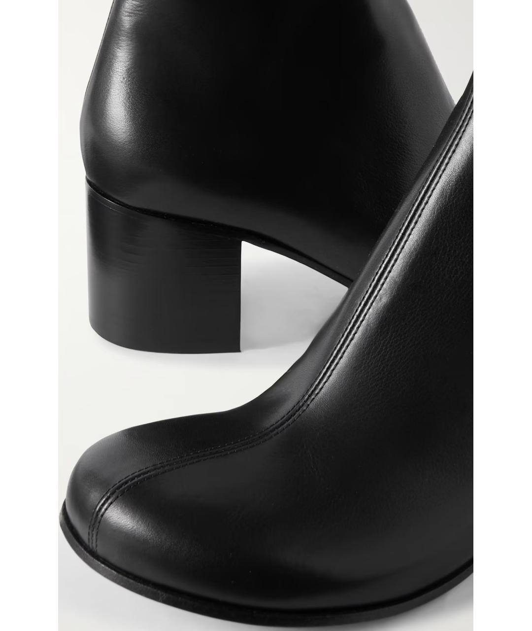 LOEWE Черные кожаные ботильоны, фото 4