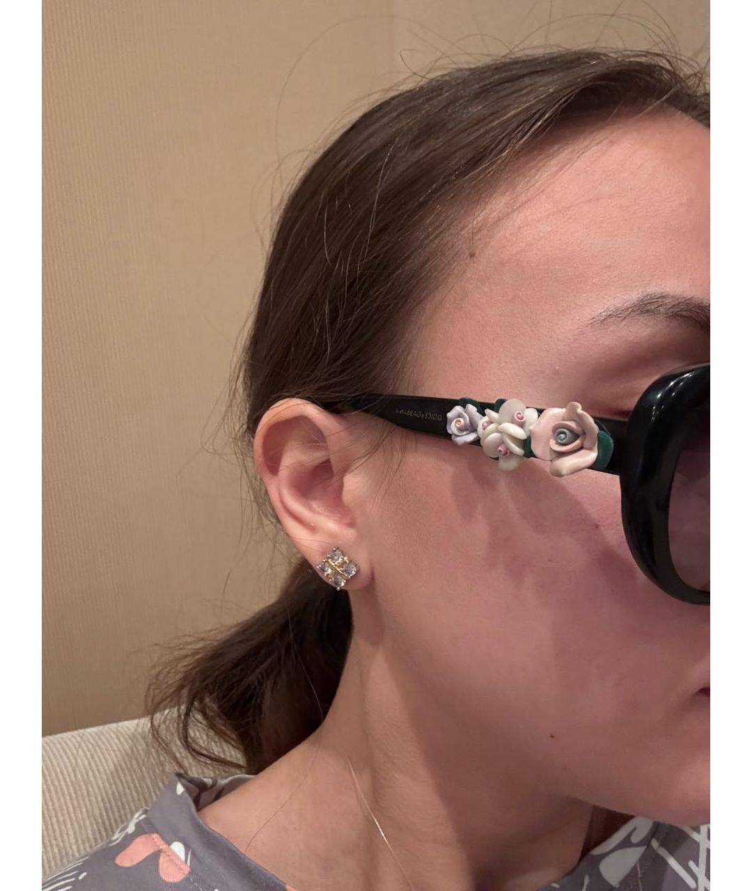 DOLCE&GABBANA Черные пластиковые солнцезащитные очки, фото 6