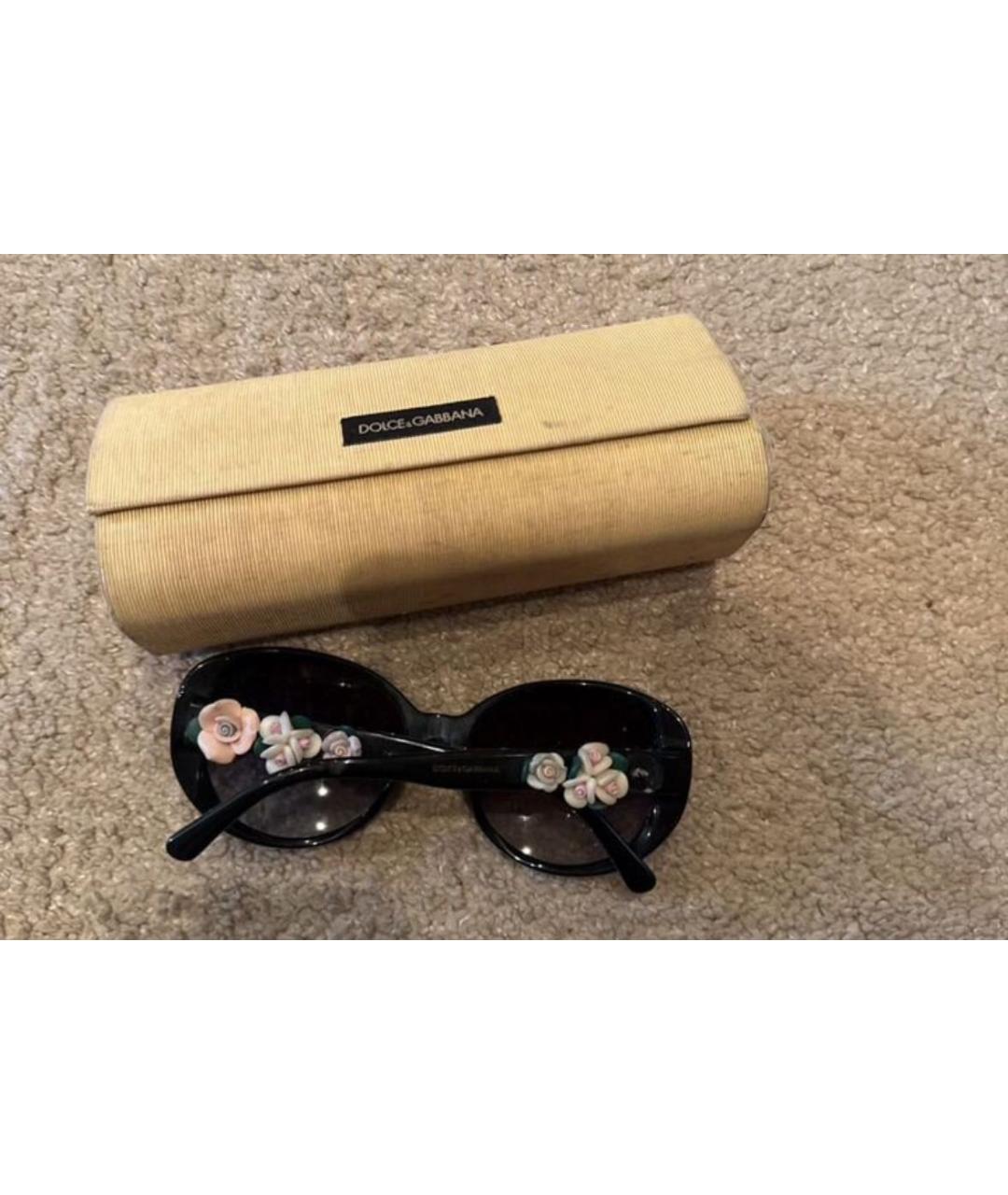 DOLCE&GABBANA Черные пластиковые солнцезащитные очки, фото 4