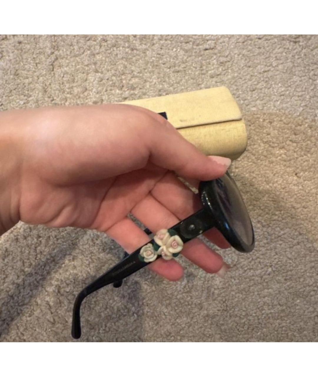 DOLCE&GABBANA Черные пластиковые солнцезащитные очки, фото 3