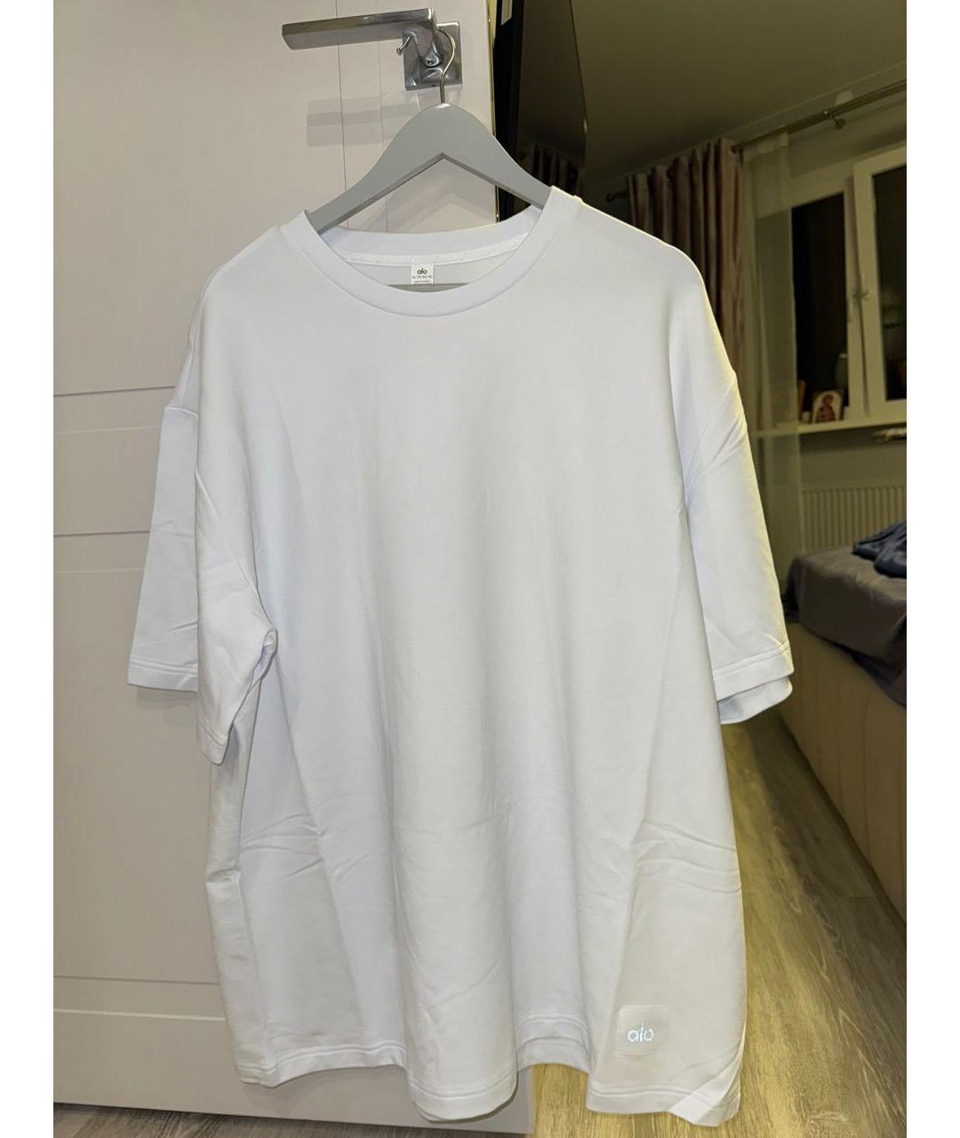 ALO YOGA Белое хлопковое поло с коротким рукавом, фото 5