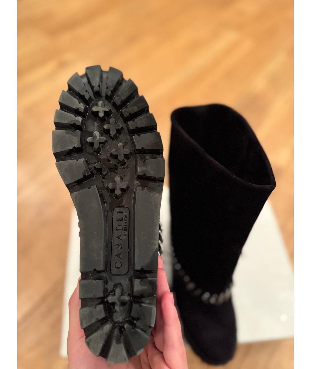 CASADEI Черные замшевые сапоги, фото 8