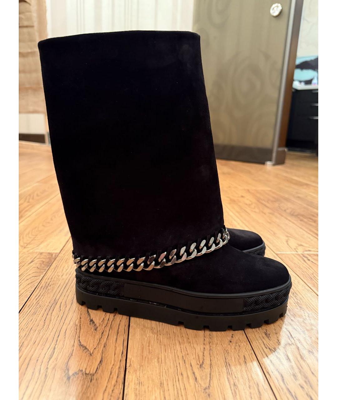 CASADEI Черные замшевые сапоги, фото 2