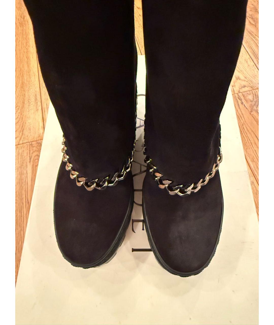 CASADEI Черные замшевые сапоги, фото 5