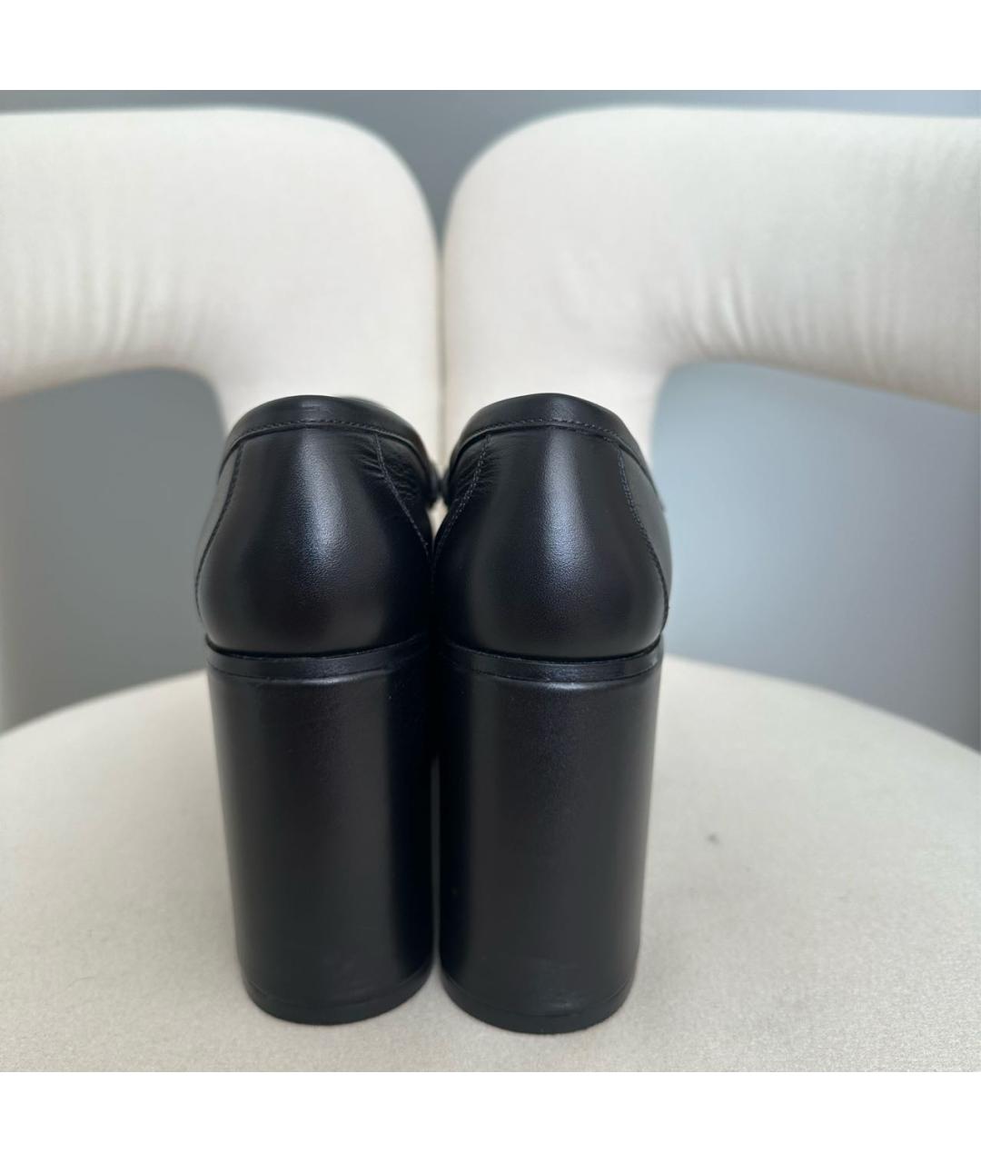 GUCCI Черные кожаные туфли, фото 4