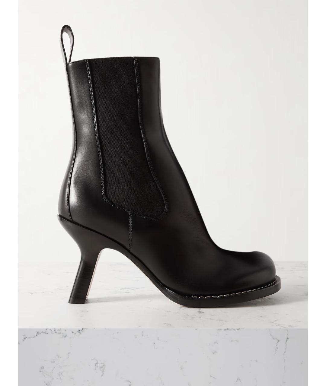 LOEWE Черные кожаные ботильоны, фото 5