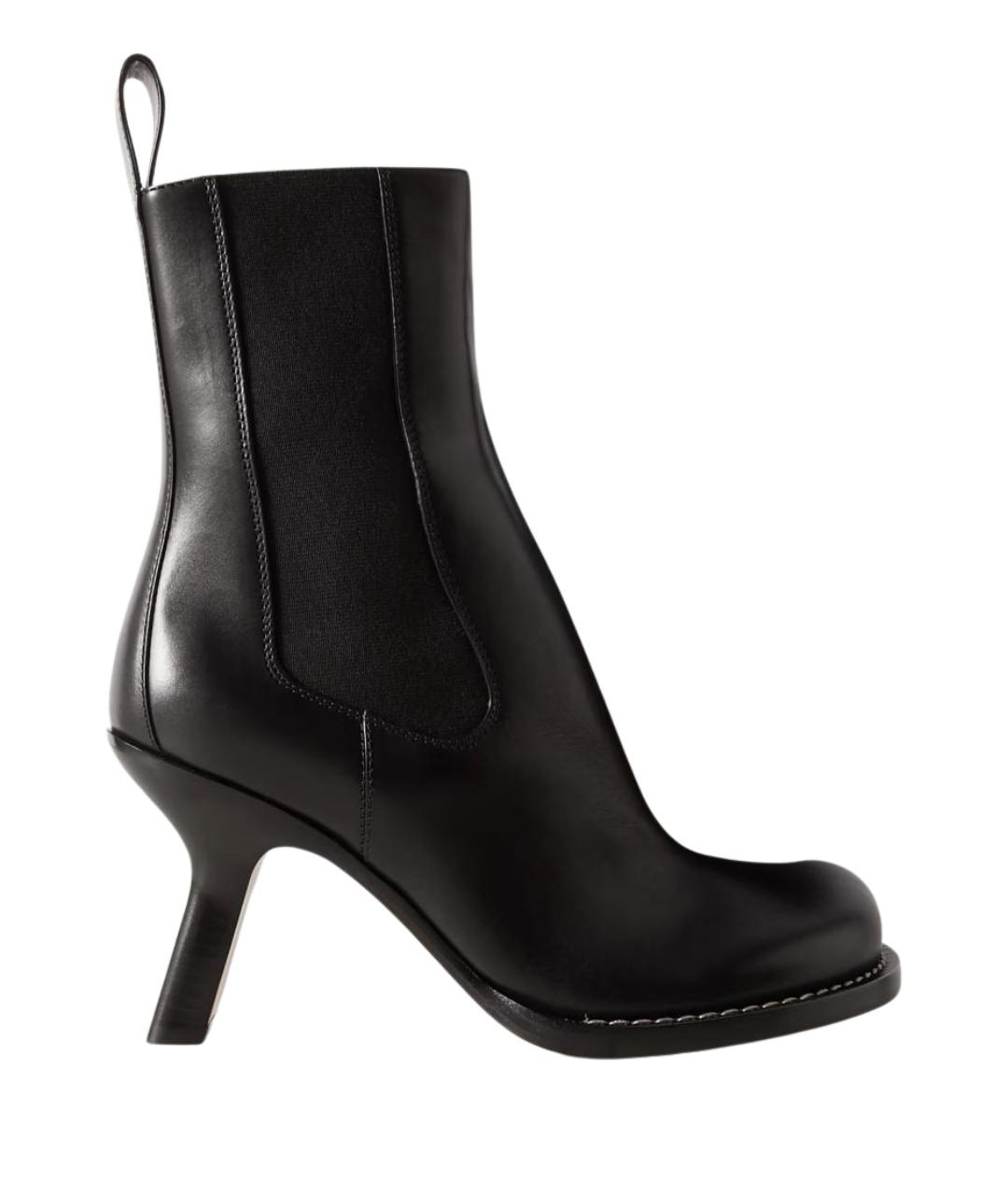 LOEWE Черные кожаные ботильоны, фото 1