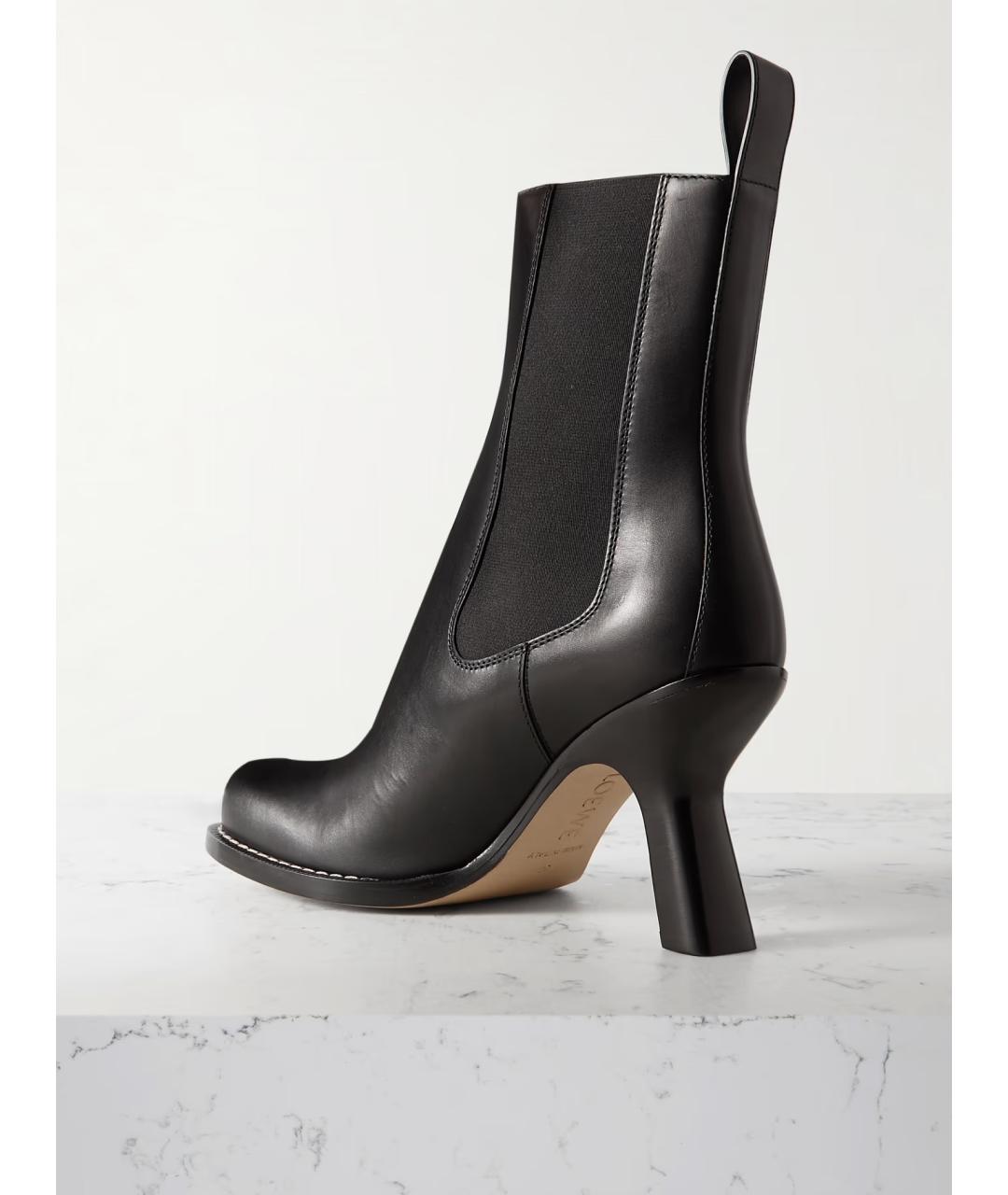 LOEWE Черные кожаные ботильоны, фото 3