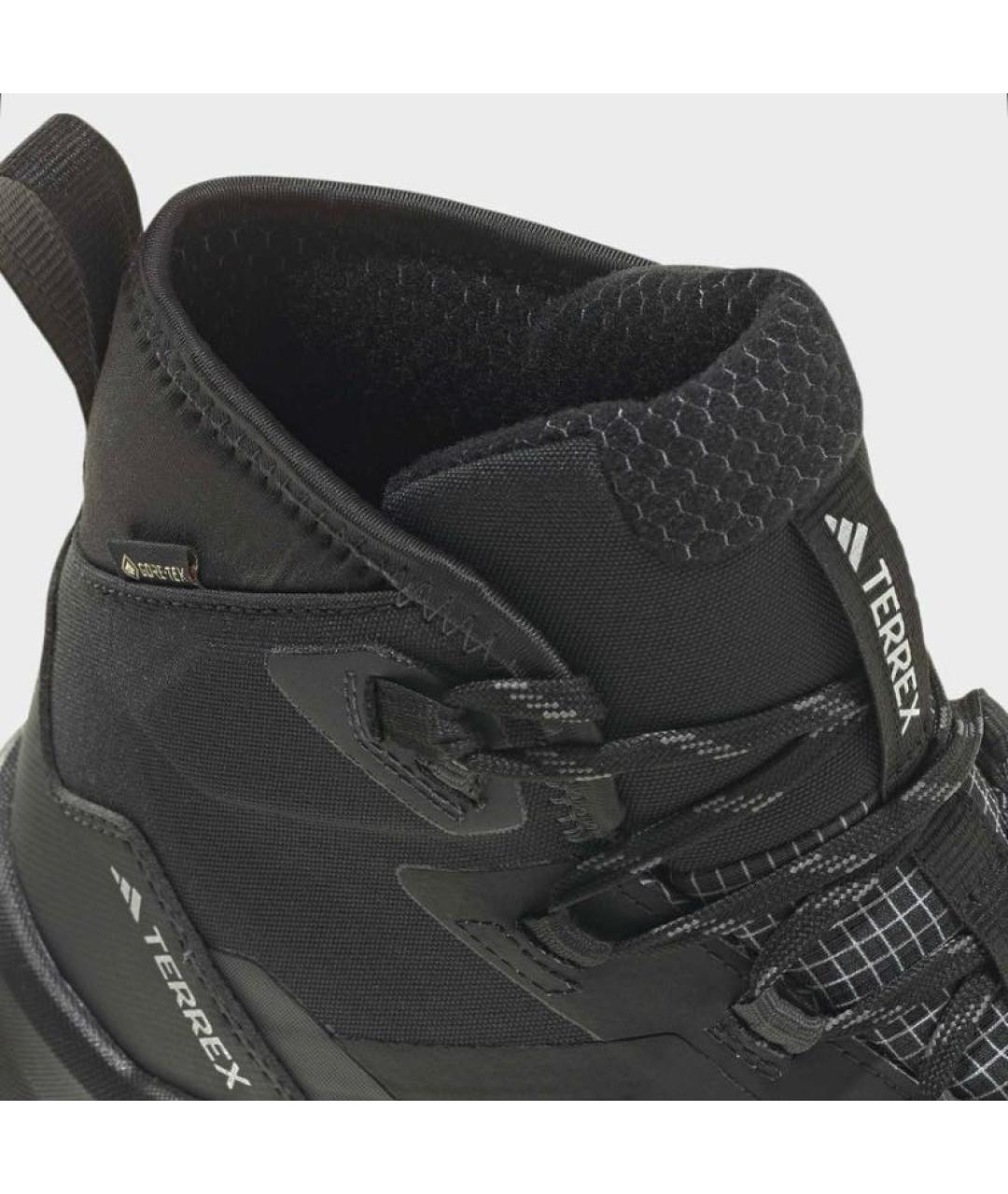 ADIDAS Черные текстильные высокие кроссовки / кеды, фото 7