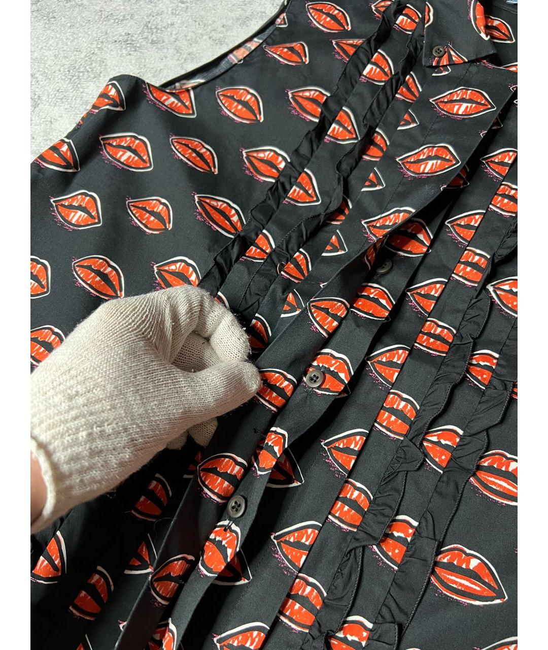 PRADA Черная хлопковая блузы, фото 5