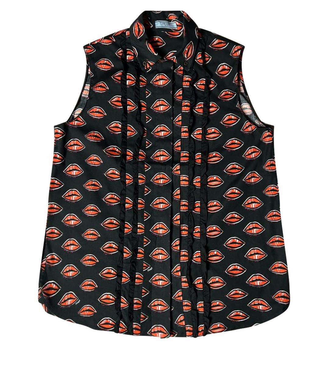 PRADA Черная хлопковая блузы, фото 1