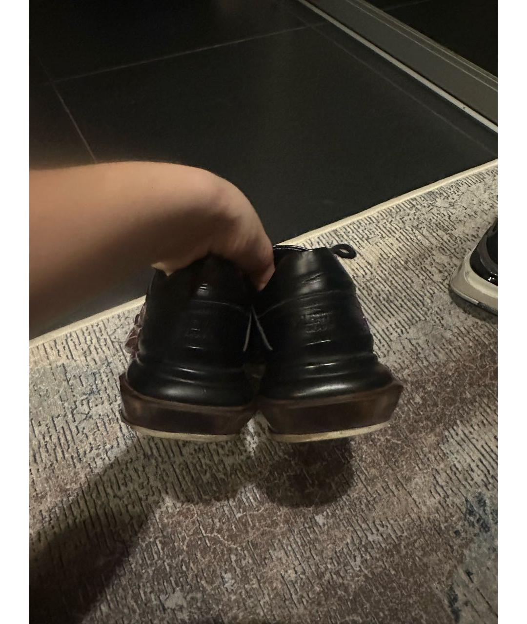 VALENTINO Черные кожаные кроссовки, фото 2