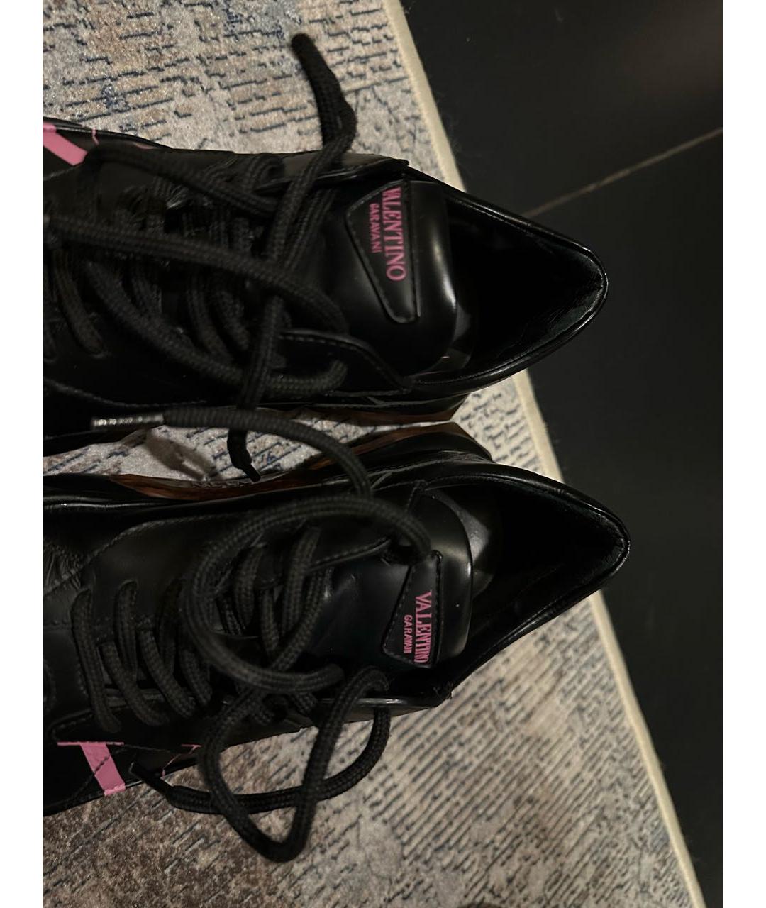 VALENTINO Черные кожаные кроссовки, фото 5
