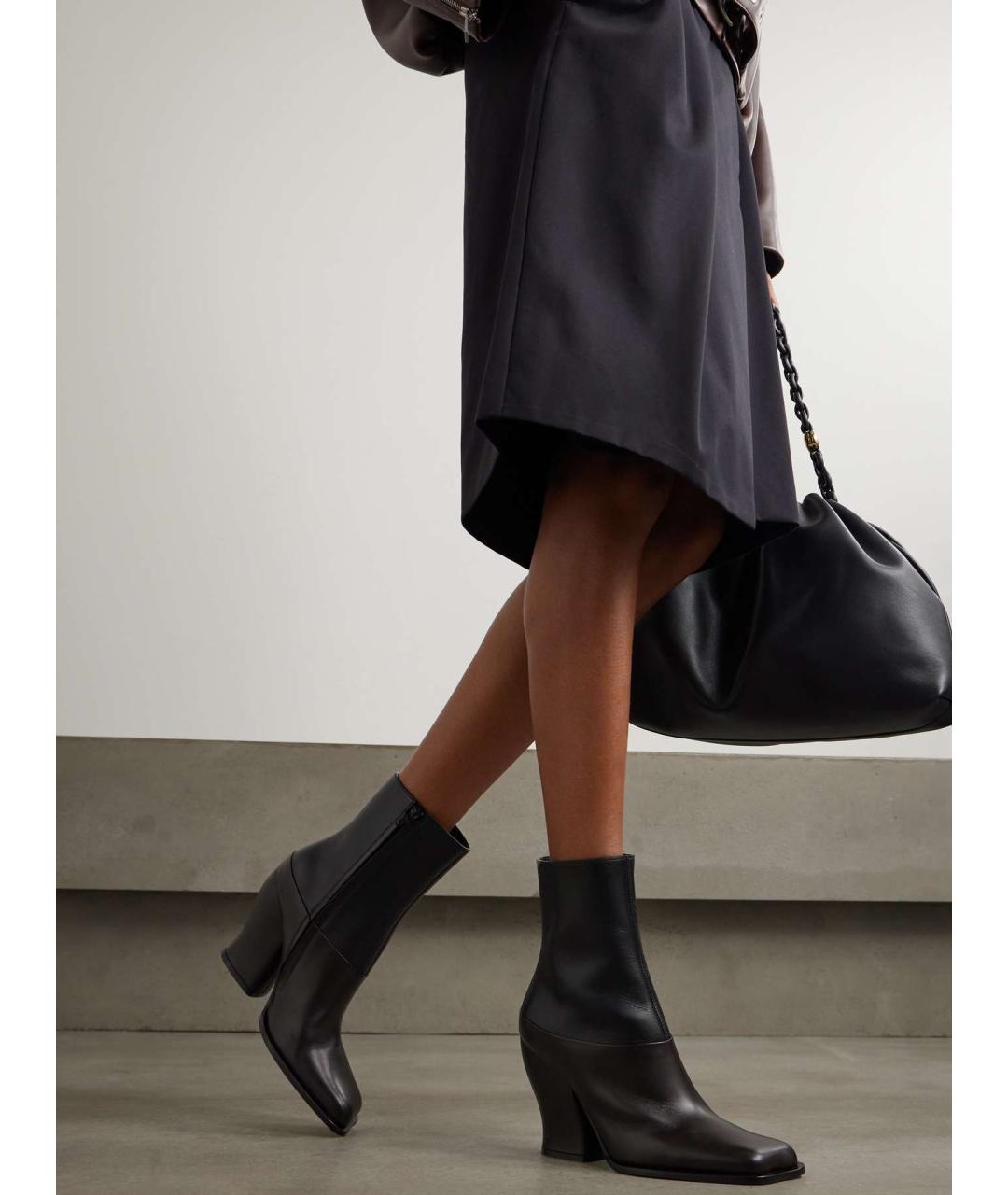 LOEWE Черные кожаные ботильоны, фото 2