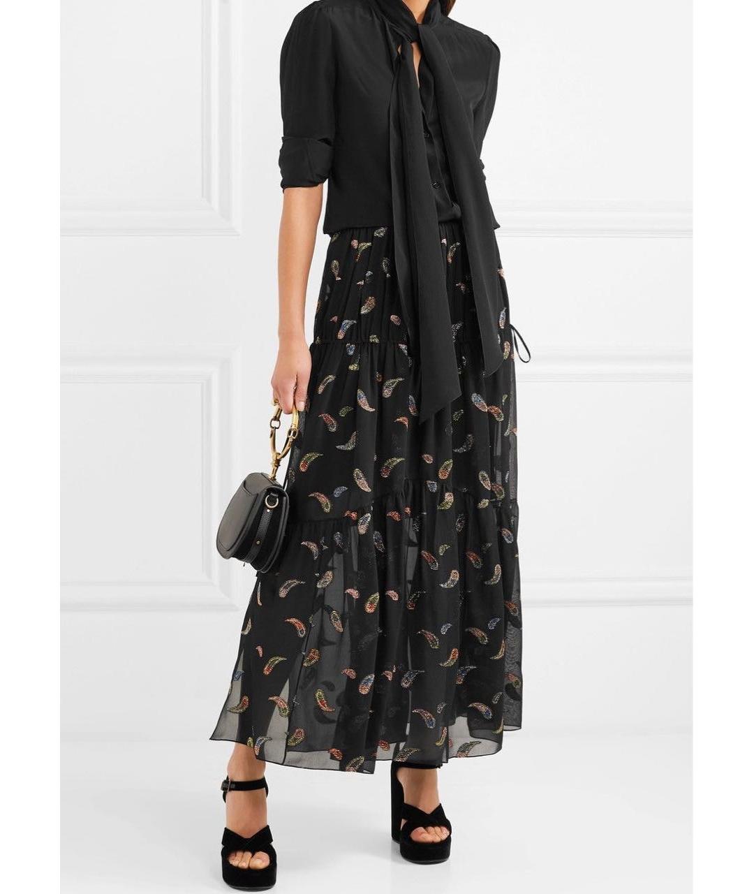 CHLOE Черная юбка миди, фото 3