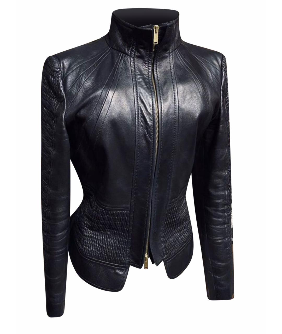 GUCCI Черный кожаный костюм с юбками, фото 2