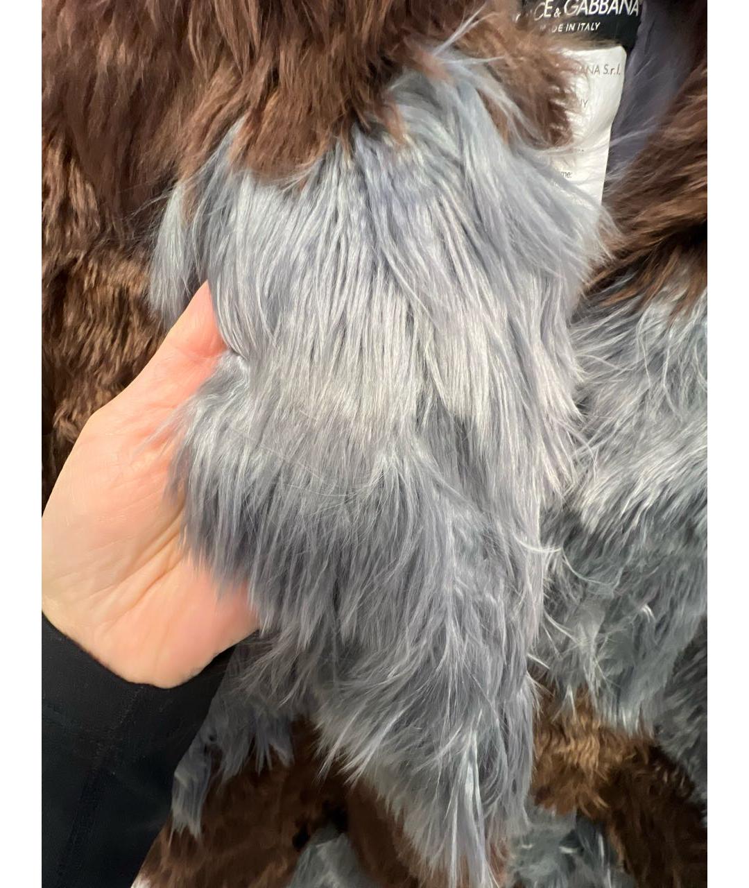 DOLCE&GABBANA Коричневая меховая шуба, фото 6