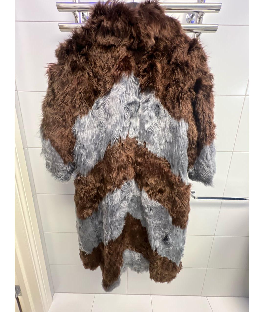 DOLCE&GABBANA Коричневая меховая шуба, фото 2