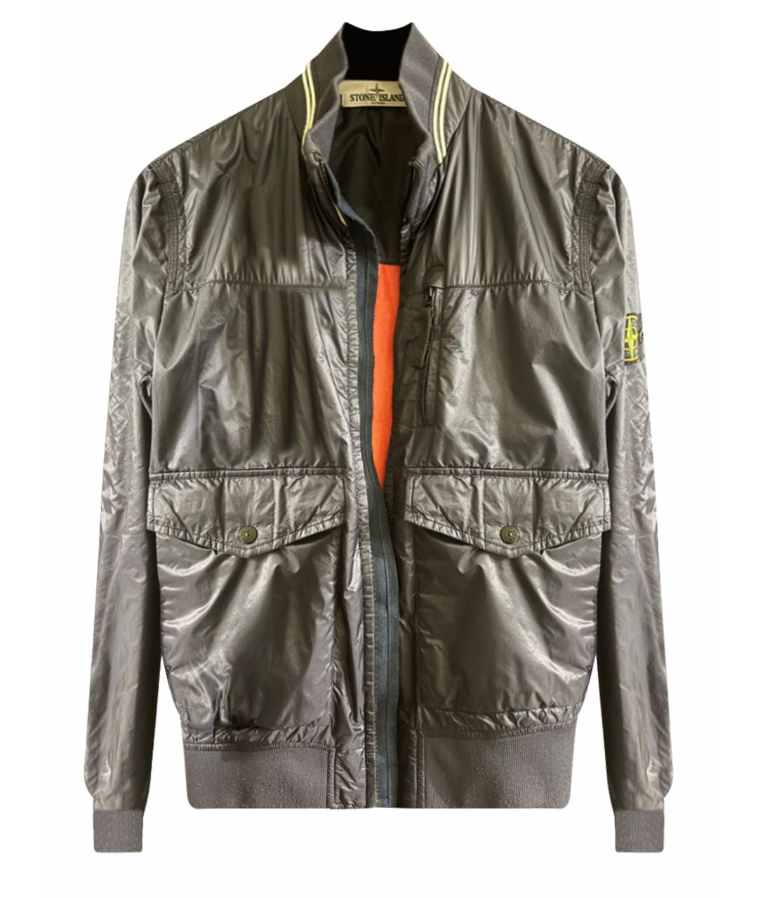 STONE ISLAND Темно-синяя полиэстеровая куртка, фото 1