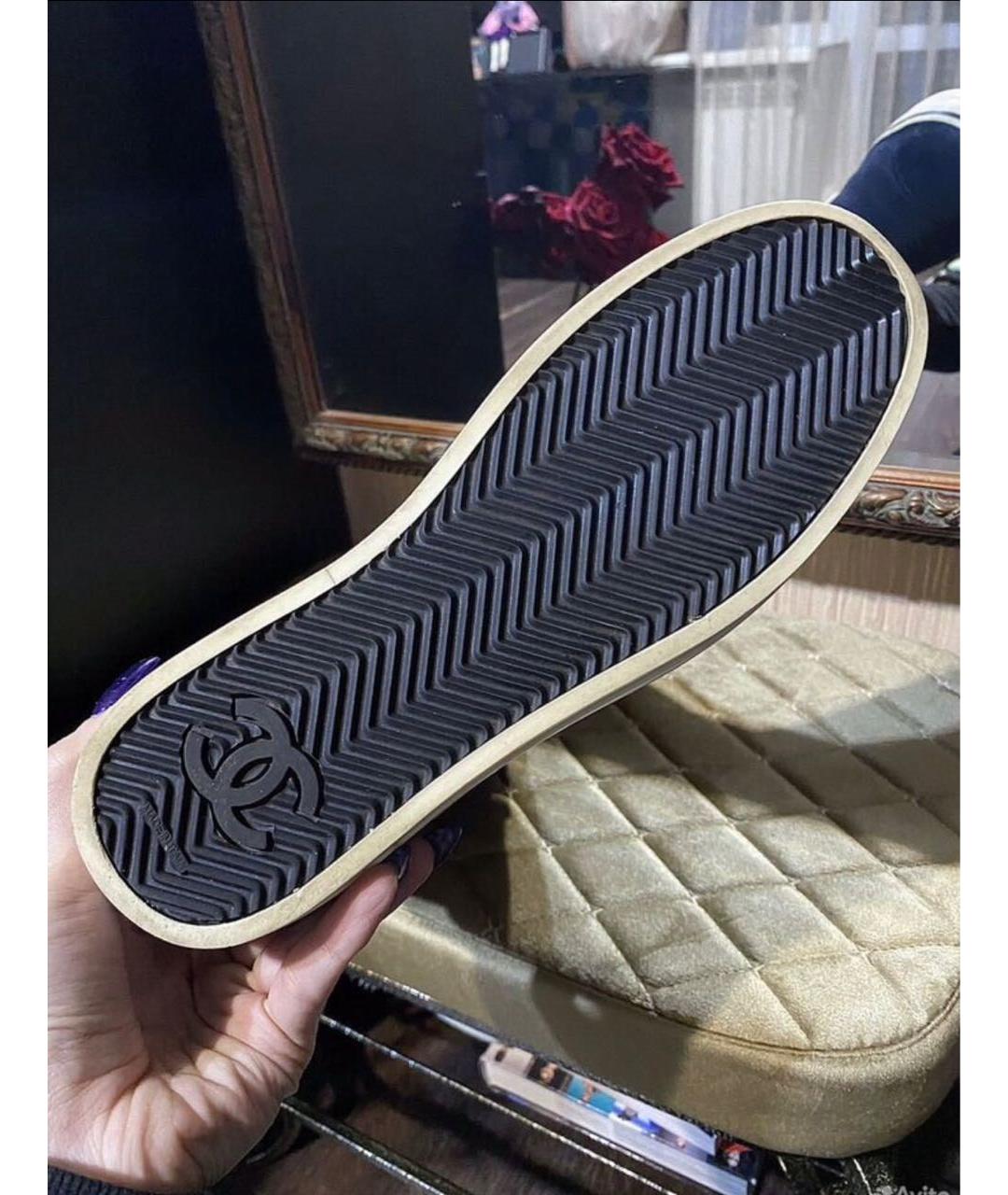 CHANEL Синие кожаные сапоги, фото 4