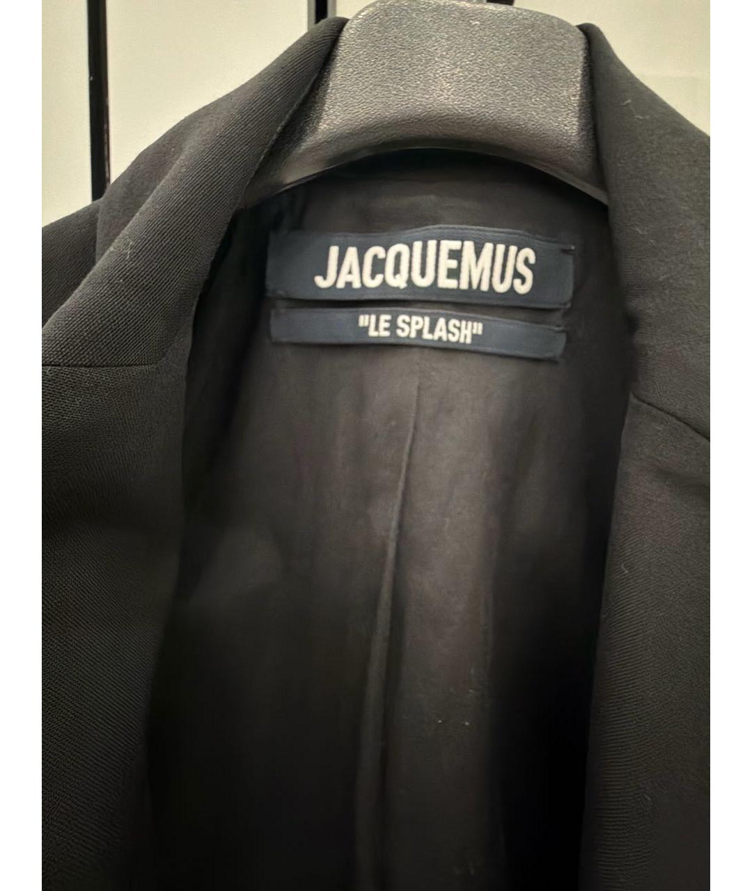 JACQUEMUS Черное хлопко-эластановое платье, фото 3