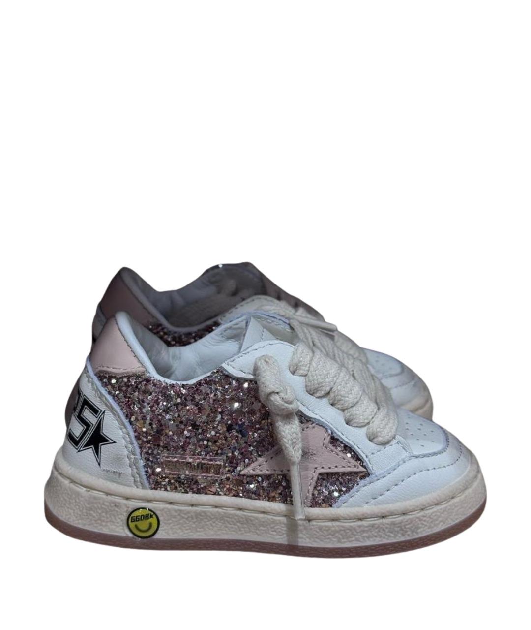 GOLDEN GOOSE DELUXE BRAND Розовые кожаные кеды, фото 1