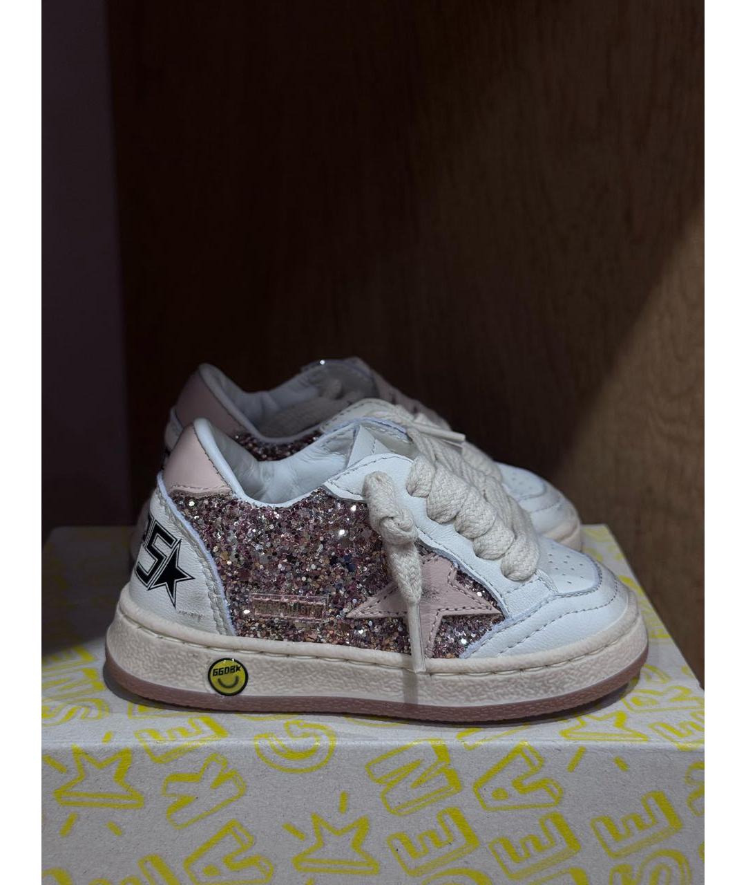 GOLDEN GOOSE DELUXE BRAND Розовые кожаные кеды, фото 5