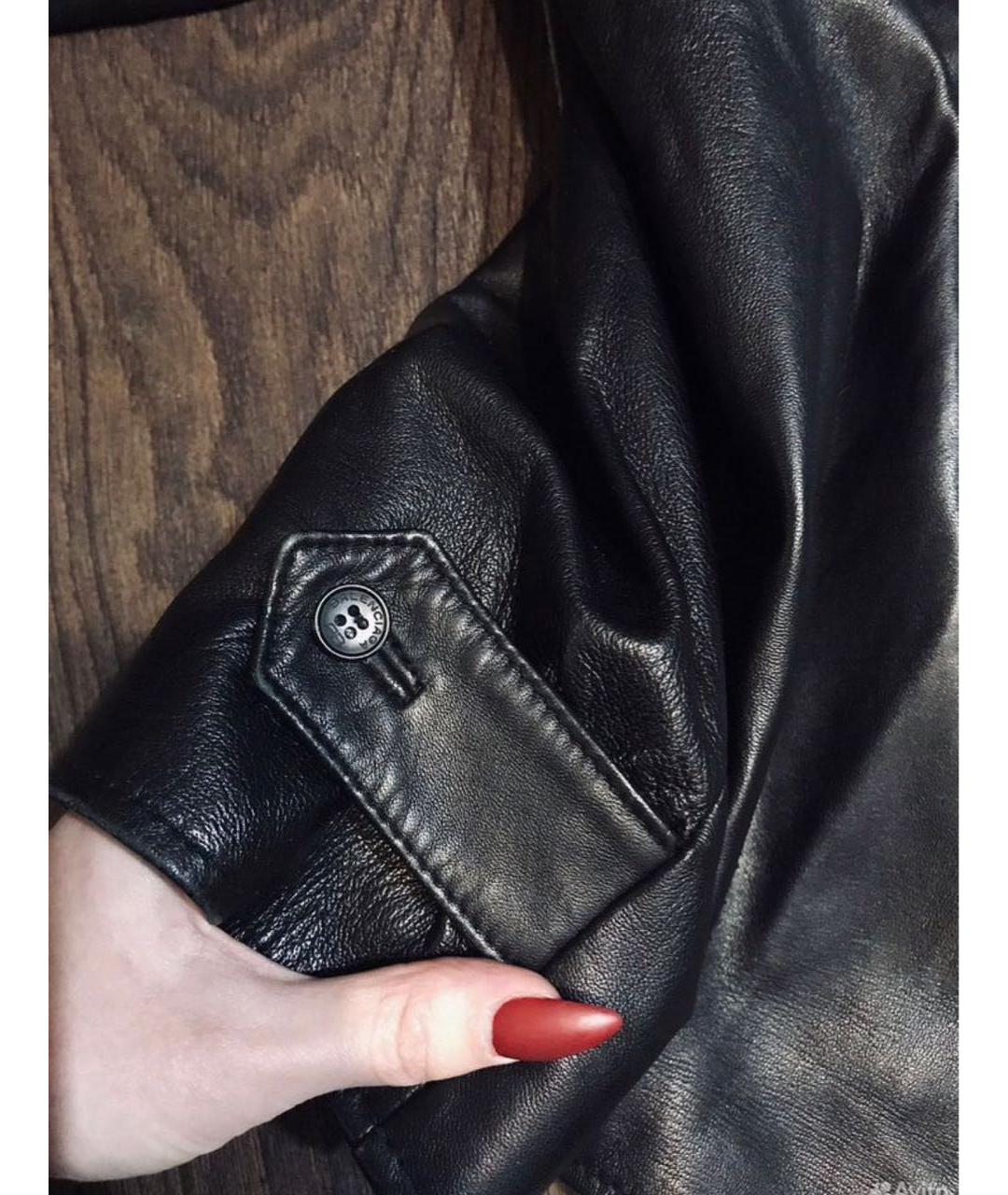 BALENCIAGA Черная кожаная куртка, фото 4